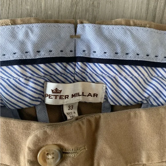 Peter Millar men’s tan chino pants size 33x30